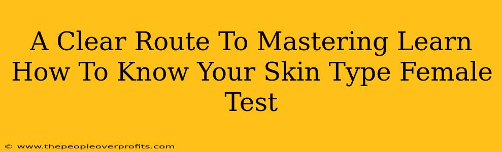 A Clear Route To Mastering Learn How To Know Your Skin Type Female Test